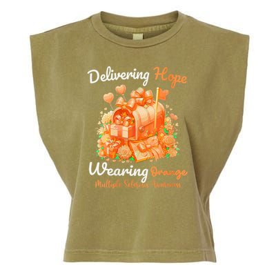 Delivering Hope Wearing Orange Multiple Sclerosis Awareness Garment-Dyed Women's Muscle Tee