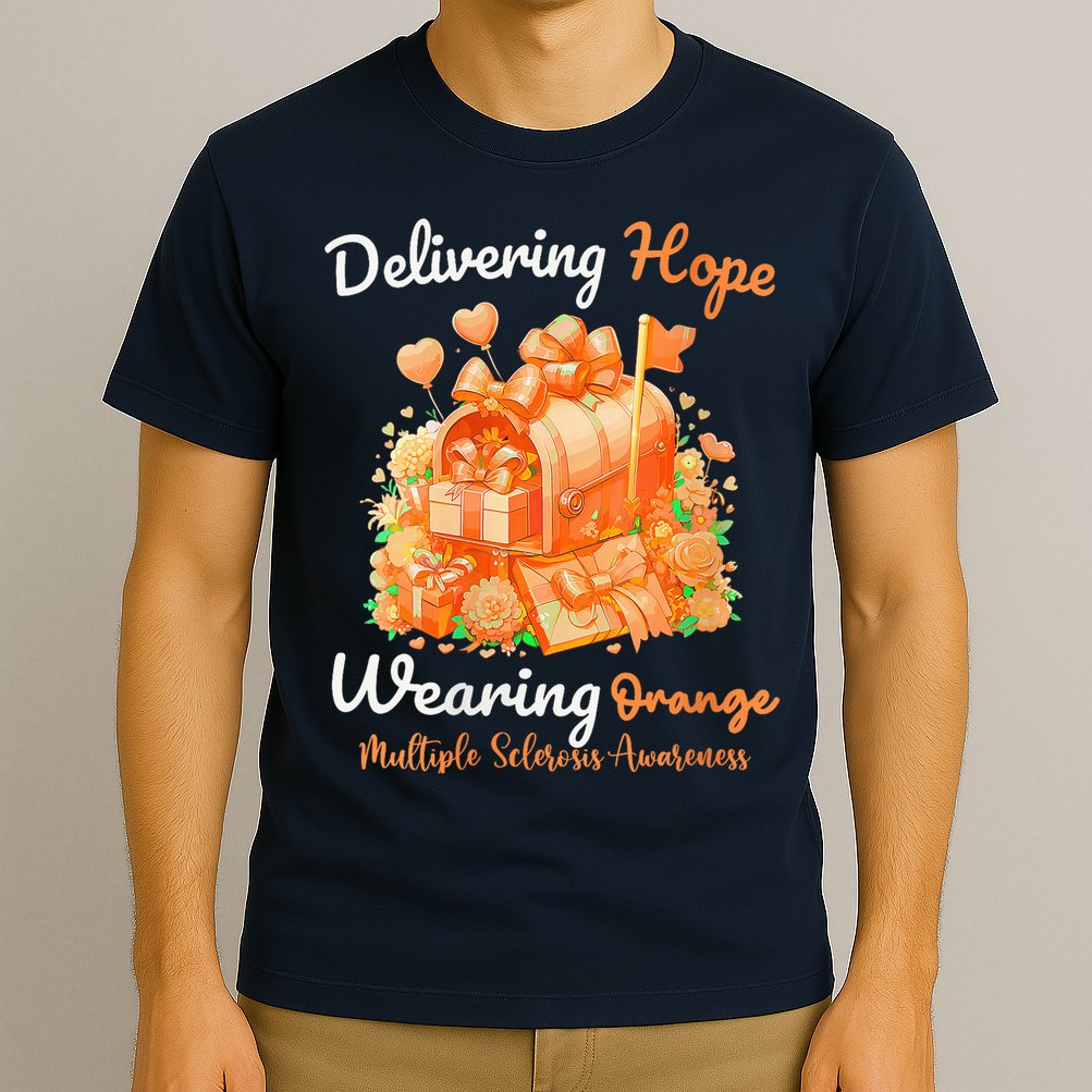 Delivering Hope Wearing Orange Multiple Sclerosis Awareness T-Shirt