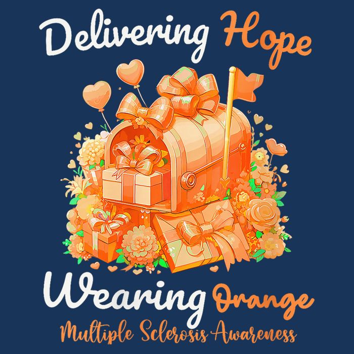 Delivering Hope Wearing Orange Multiple Sclerosis Awareness Button