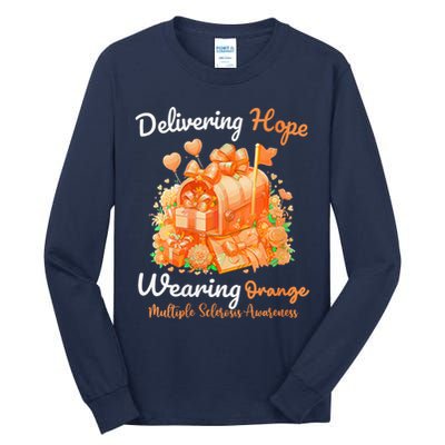 Delivering Hope Wearing Orange Multiple Sclerosis Awareness Tall Long Sleeve T-Shirt