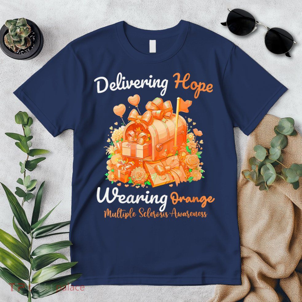 Delivering Hope Wearing Orange Multiple Sclerosis Awareness Premium T-Shirt