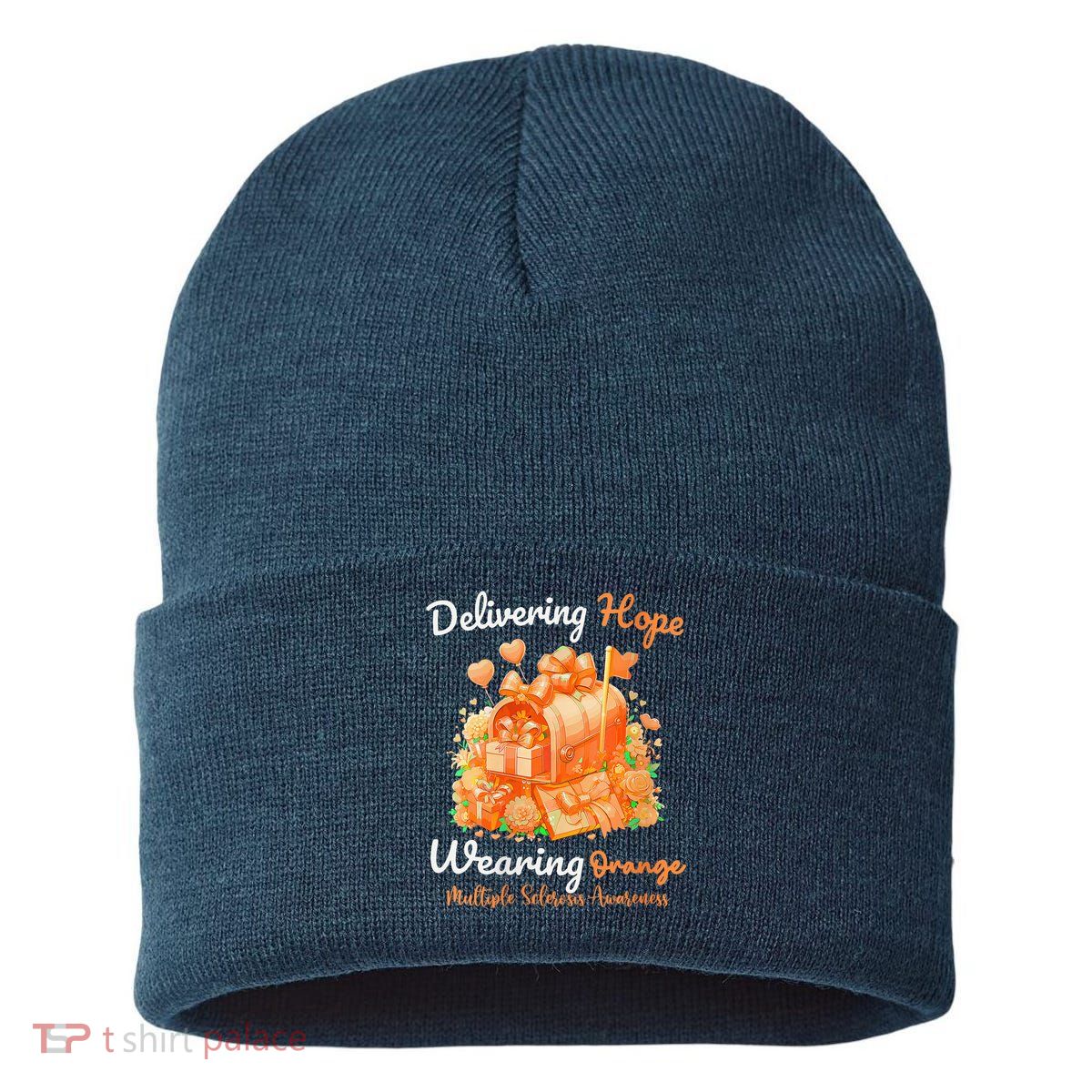 Delivering Hope Wearing Orange Multiple Sclerosis Awareness Sustainable Knit Beanie