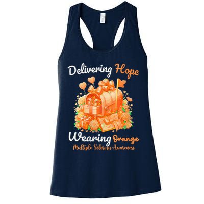 Delivering Hope Wearing Orange Multiple Sclerosis Awareness Womens Tank Top