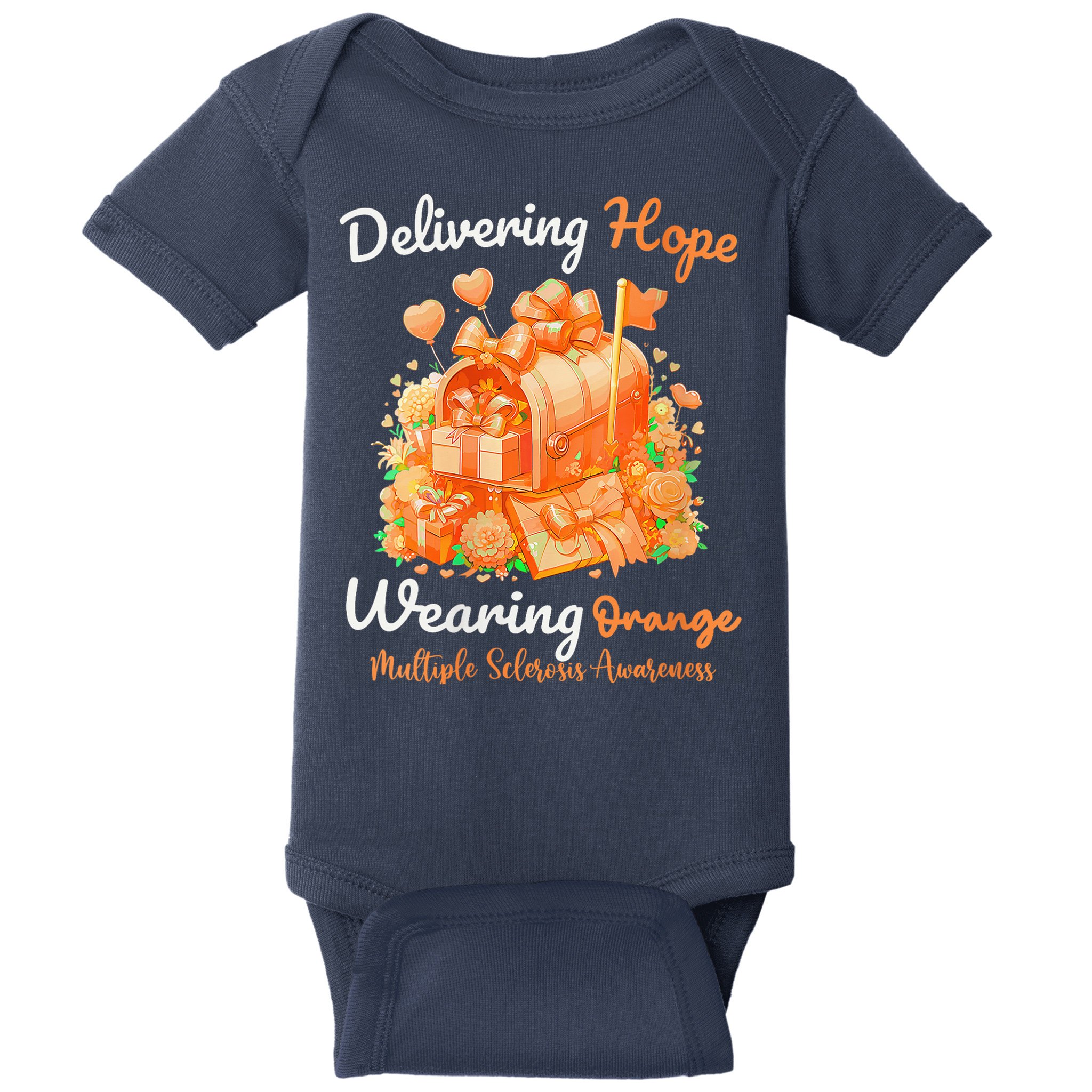 Delivering Hope Wearing Orange Multiple Sclerosis Awareness Baby Bodysuit