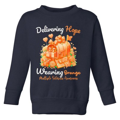 Delivering Hope Wearing Orange Multiple Sclerosis Awareness Toddler Sweatshirt