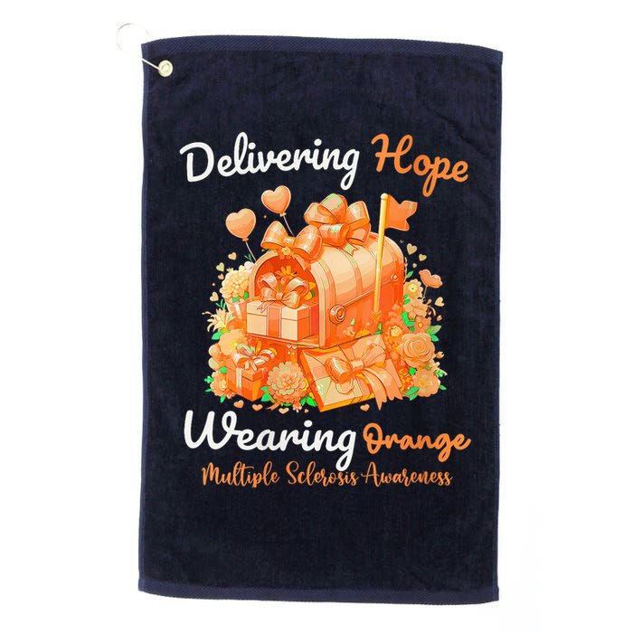 Delivering Hope Wearing Orange Multiple Sclerosis Awareness Golf Towel