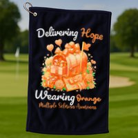 Delivering Hope Wearing Orange Multiple Sclerosis Awareness Golf Towel