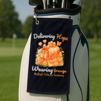 Delivering Hope Wearing Orange Multiple Sclerosis Awareness Golf Towel