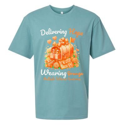 Delivering Hope Wearing Orange Multiple Sclerosis Awareness Sueded Cloud Jersey T-Shirt