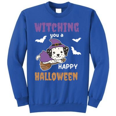 Dalmatian Halloween Witch Costume Dogs Witches Pun Gift Sweatshirt