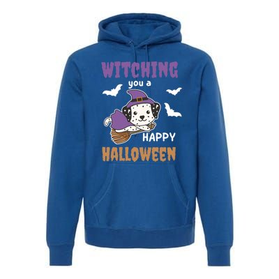 Dalmatian Halloween Witch Costume Dogs Witches Pun Gift Premium Hoodie