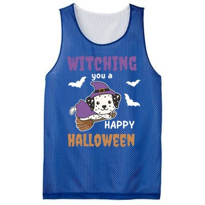 Dalmatian Halloween Witch Costume Dogs Witches Pun Gift Mesh Reversible Basketball Jersey Tank