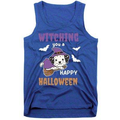 Dalmatian Halloween Witch Costume Dogs Witches Pun Gift Tank Top