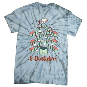 Dental Hygienist Xmas Tree Funny Christmas Dental Assistant Tie-Dye T-Shirt