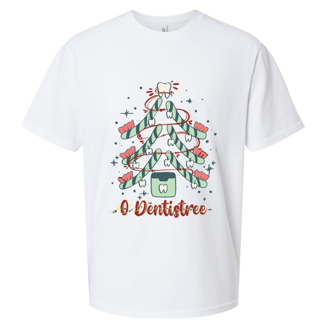 Dental Hygienist Xmas Tree Funny Christmas Dental Assistant Sueded Cloud Jersey T-Shirt