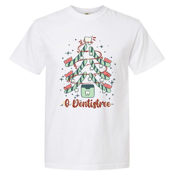 Dental Hygienist Xmas Tree Funny Christmas Dental Assistant Garment-Dyed Heavyweight T-Shirt