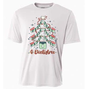 Dental Hygienist Xmas Tree Funny Christmas Dental Assistant Cooling Performance Crew T-Shirt