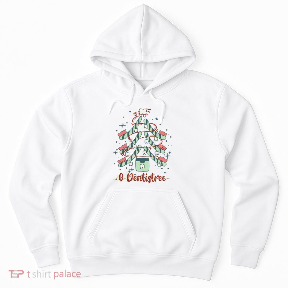 Dental Hygienist Xmas Tree Funny Christmas Dental Assistant Hoodie