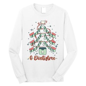 Dental Hygienist Xmas Tree Funny Christmas Dental Assistant Long Sleeve Shirt