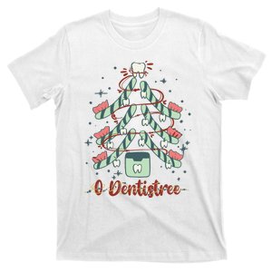 Dental Hygienist Xmas Tree Funny Christmas Dental Assistant T-Shirt