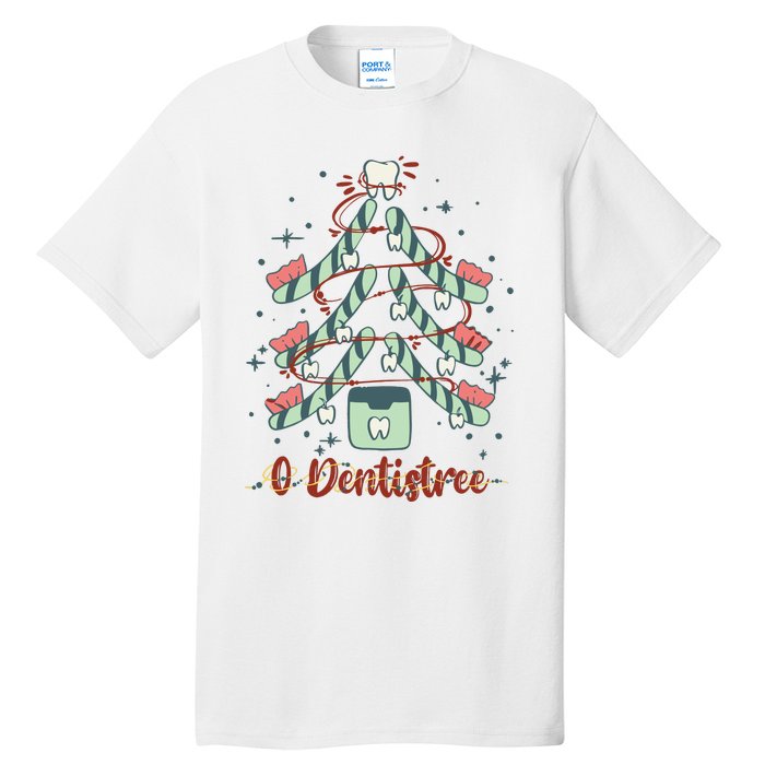 Dental Hygienist Xmas Tree Funny Christmas Dental Assistant Tall T-Shirt