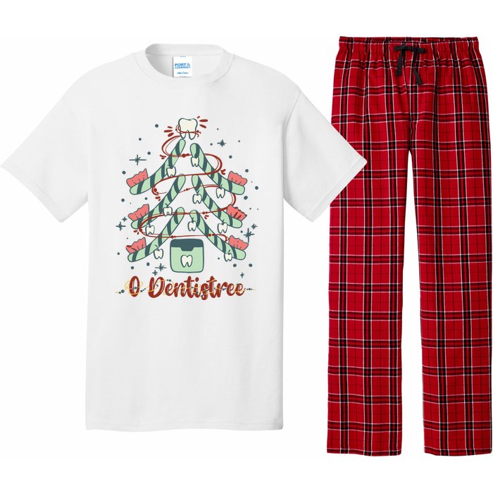 Dental Hygienist Xmas Tree Funny Christmas Dental Assistant Pajama Set