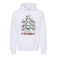 Dental Hygienist Xmas Tree Funny Christmas Dental Assistant Premium Hoodie