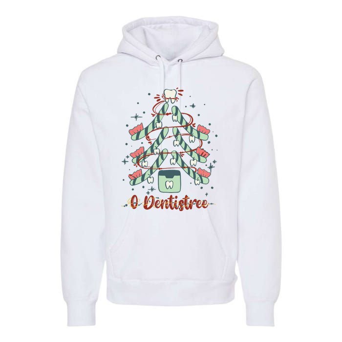 Dental Hygienist Xmas Tree Funny Christmas Dental Assistant Premium Hoodie