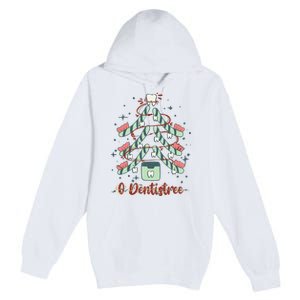 Dental Hygienist Xmas Tree Funny Christmas Dental Assistant Premium Pullover Hoodie