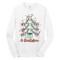 Dental Hygienist Xmas Tree Funny Christmas Dental Assistant Tall Long Sleeve T-Shirt