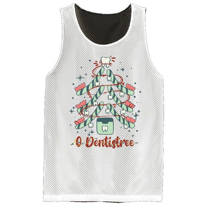 Dental Hygienist Xmas Tree Funny Christmas Dental Assistant Mesh Reversible Basketball Jersey Tank