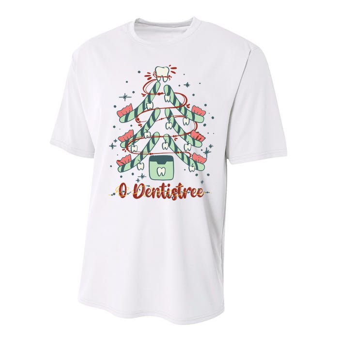 Dental Hygienist Xmas Tree Funny Christmas Dental Assistant Performance Sprint T-Shirt