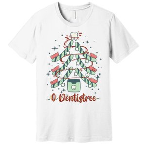 Dental Hygienist Xmas Tree Funny Christmas Dental Assistant Premium T-Shirt