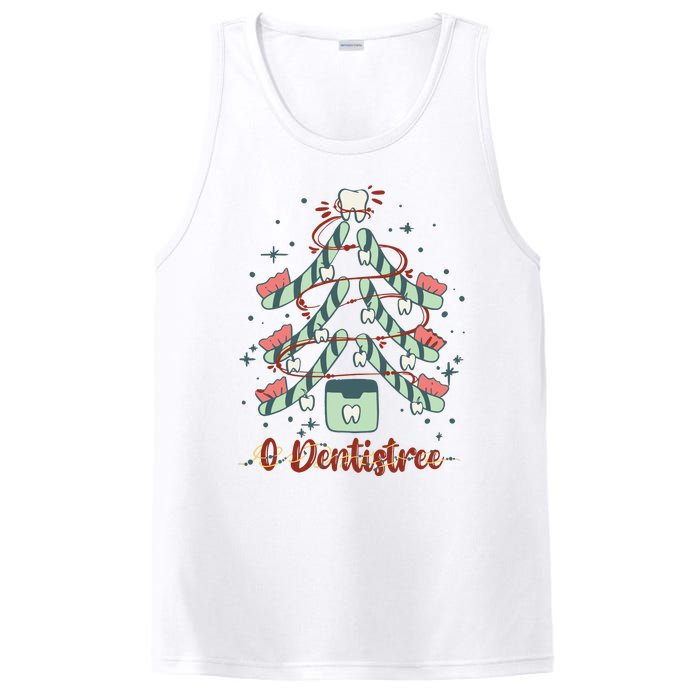 Dental Hygienist Xmas Tree Funny Christmas Dental Assistant PosiCharge Competitor Tank