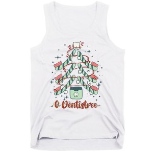 Dental Hygienist Xmas Tree Funny Christmas Dental Assistant Tank Top