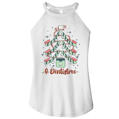 Dental Hygienist Xmas Tree Funny Christmas Dental Assistant Women’s Perfect Tri Rocker Tank