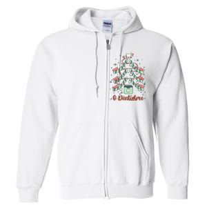 Dental Hygienist Xmas Tree Funny Christmas Dental Assistant Full Zip Hoodie