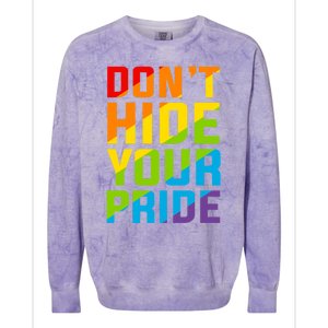 DonT Hide Your Pride Feminist Gift Funny Gift Colorblast Crewneck Sweatshirt