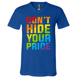 DonT Hide Your Pride Feminist Gift Funny Gift V-Neck T-Shirt