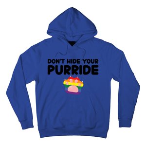 DonT Hide Your Pride Funny Gift Pride Ally Cat Purride Gift Hoodie