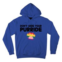 DonT Hide Your Pride Funny Gift Pride Ally Cat Purride Gift Hoodie