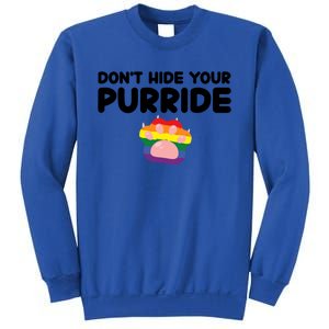 DonT Hide Your Pride Funny Gift Pride Ally Cat Purride Gift Sweatshirt