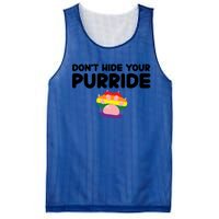 DonT Hide Your Pride Funny Gift Pride Ally Cat Purride Gift Mesh Reversible Basketball Jersey Tank