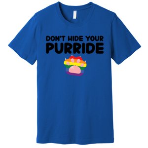 DonT Hide Your Pride Funny Gift Pride Ally Cat Purride Gift Premium T-Shirt