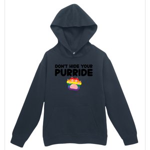 DonT Hide Your Pride Funny Gift Pride Ally Cat Purride Gift Urban Pullover Hoodie