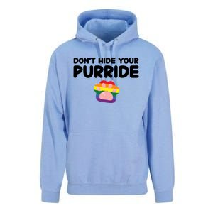 DonT Hide Your Pride Funny Gift Pride Ally Cat Purride Gift Unisex Surf Hoodie