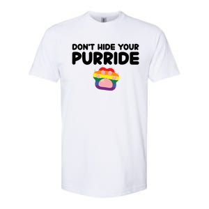 DonT Hide Your Pride Funny Gift Pride Ally Cat Purride Gift Softstyle CVC T-Shirt