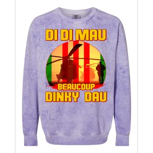 DI DI MAU Beaucoup Dinky Dau Vietnam Vet Colorblast Crewneck Sweatshirt