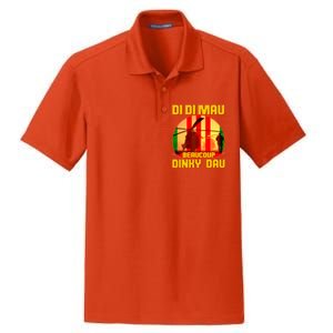 DI DI MAU Beaucoup Dinky Dau Vietnam Vet Dry Zone Grid Polo