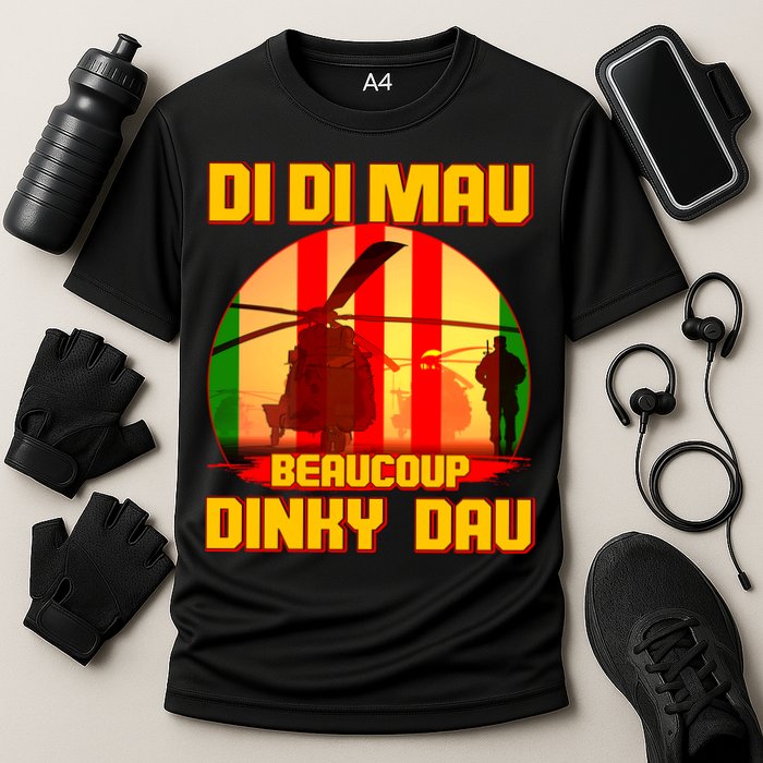 DI DI MAU Beaucoup Dinky Dau Vietnam Vet Cooling Performance Crew T-Shirt